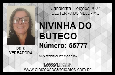 Candidato NIVINHA DO BUTECO 2024 - DESTERRO DO MELO - Eleições