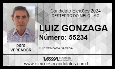 Candidato LUIZ GONZAGA 2024 - DESTERRO DO MELO - Eleições