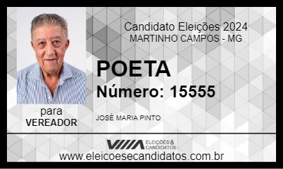 Candidato POETA 2024 - MARTINHO CAMPOS - Eleições