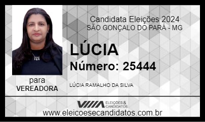 Candidato LÚCIA 2024 - SÃO GONÇALO DO PARÁ - Eleições