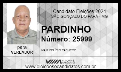 Candidato PARDINHO 2024 - SÃO GONÇALO DO PARÁ - Eleições