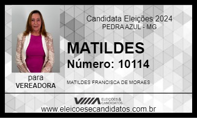 Candidato MATILDES 2024 - PEDRA AZUL - Eleições