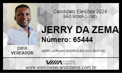 Candidato JERRY DA ZEMA 2024 - SÃO ROMÃO - Eleições