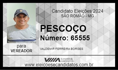 Candidato PESCOÇO 2024 - SÃO ROMÃO - Eleições