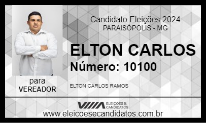 Candidato ELTON CARLOS 2024 - PARAISÓPOLIS - Eleições