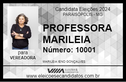 Candidato PROFESSORA MARILEIA 2024 - PARAISÓPOLIS - Eleições