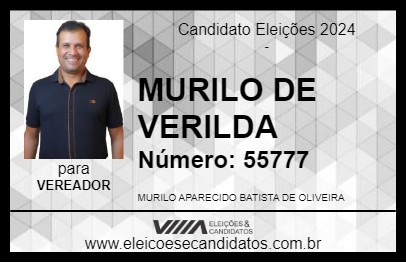 Candidato MURILO DE VERILDA 2024 - SANTA FÉ DE MINAS - Eleições