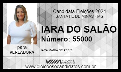 Candidato IARA DO SALÃO 2024 - SANTA FÉ DE MINAS - Eleições