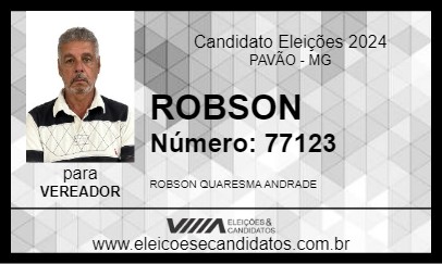 Candidato ROBSON 2024 - PAVÃO - Eleições