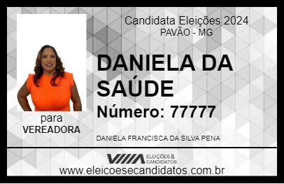 Candidato DANIELA DA SAÚDE 2024 - PAVÃO - Eleições