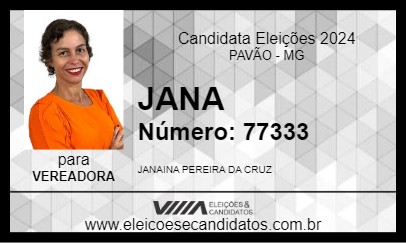 Candidato JANA 2024 - PAVÃO - Eleições