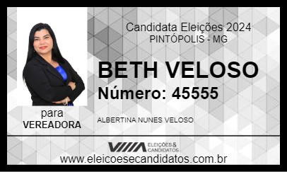 Candidato BETH VELOSO 2024 - PINTÓPOLIS - Eleições