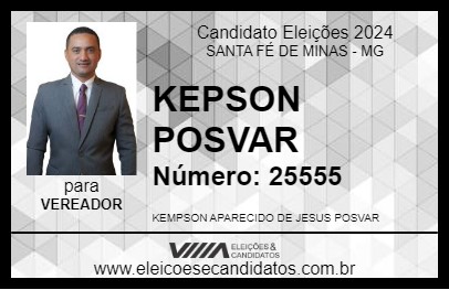 Candidato KEMPSON POSVAR 2024 - SANTA FÉ DE MINAS - Eleições