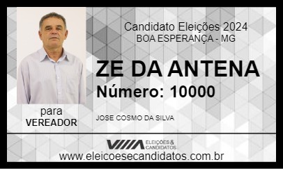 Candidato ZE DA ANTENA 2024 - BOA ESPERANÇA - Eleições