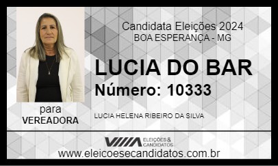 Candidato LUCIA DO BAR 2024 - BOA ESPERANÇA - Eleições