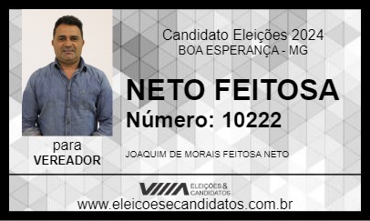 Candidato NETO FEITOSA 2024 - BOA ESPERANÇA - Eleições