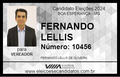 Candidato FERNANDO LELLIS 2024 - BOA ESPERANÇA - Eleições