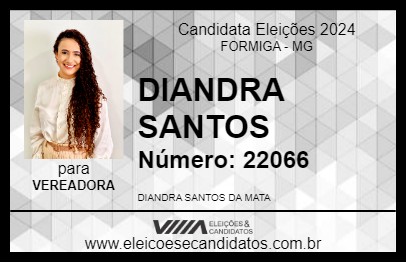 Candidato DIANDRA SANTOS 2024 - FORMIGA - Eleições