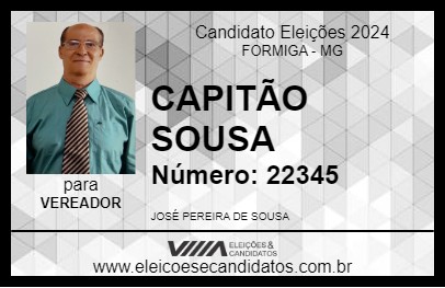 Candidato CAPITÃO SOUSA 2024 - FORMIGA - Eleições