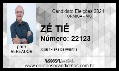 Candidato ZÉ TIÉ 2024 - FORMIGA - Eleições