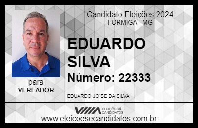 Candidato EDUARDO SILVA 2024 - FORMIGA - Eleições