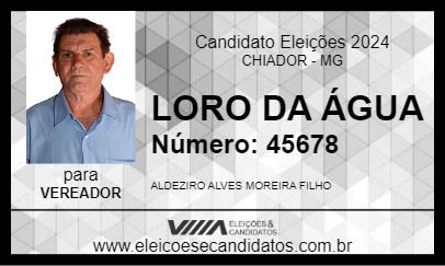 Candidato LORO DA ÁGUA 2024 - CHIADOR - Eleições