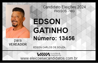 Candidato EDSON GATINHO 2024 - PASSOS - Eleições