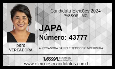 Candidato JAPA 2024 - PASSOS - Eleições