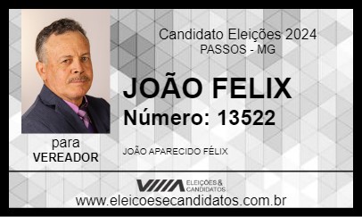 Candidato JOÃO FELIX 2024 - PASSOS - Eleições