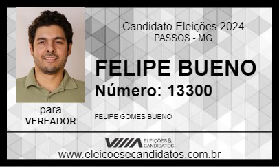 Candidato FELIPE BUENO 2024 - PASSOS - Eleições