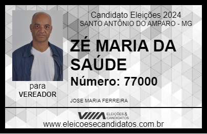 Candidato ZÉ MARIA 2024 - SANTO ANTÔNIO DO AMPARO - Eleições