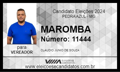 Candidato MAROMBA 2024 - PEDRA AZUL - Eleições