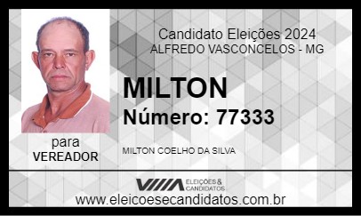 Candidato MILTON 2024 - ALFREDO VASCONCELOS - Eleições