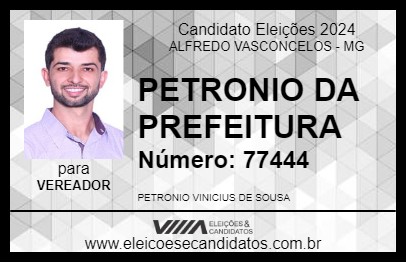 Candidato PETRONIO DA PADARIA 2024 - ALFREDO VASCONCELOS - Eleições