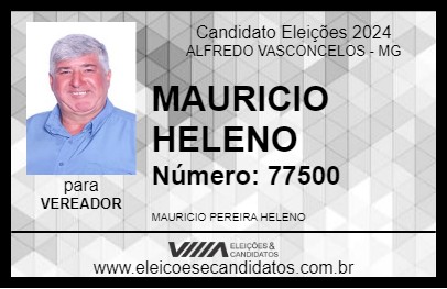 Candidato MAURICIO HELENO 2024 - ALFREDO VASCONCELOS - Eleições