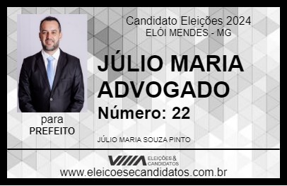 Candidato JÚLIO MARIA ADVOGADO 2024 - ELÓI MENDES - Eleições