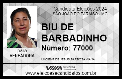 Candidato BIU DE BARBADINHO 2024 - SÃO JOÃO DO PARAÍSO - Eleições