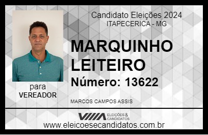 Candidato MARQUINHO LEITEIRO 2024 - ITAPECERICA - Eleições