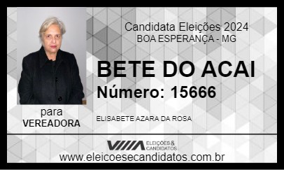 Candidato BETE DO ACAI 2024 - BOA ESPERANÇA - Eleições