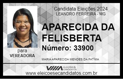 Candidato APARECIDA DA FELISBERTA 2024 - LEANDRO FERREIRA - Eleições