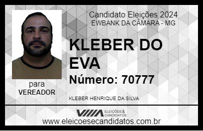 Candidato KLEBER DO EVA 2024 - EWBANK DA CÂMARA - Eleições