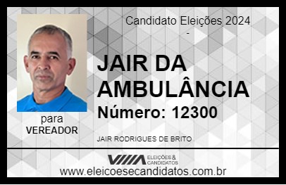 Candidato JAIR DA AMBULÂNCIA 2024 - PORTEIRINHA - Eleições