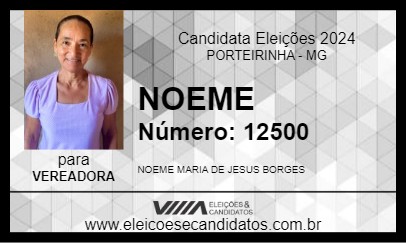 Candidato NOEME  2024 - PORTEIRINHA - Eleições