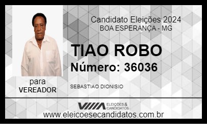 Candidato TIAO ROBO 2024 - BOA ESPERANÇA - Eleições