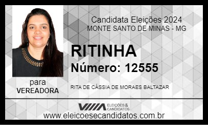 Candidato RITINHA 2024 - MONTE SANTO DE MINAS - Eleições