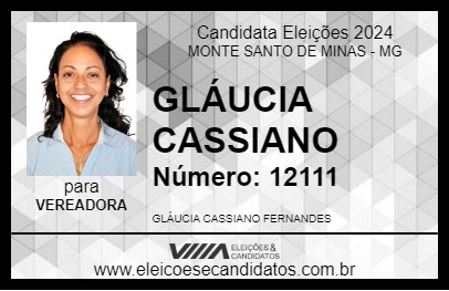 Candidato GLÁUCIA CASSIANO 2024 - MONTE SANTO DE MINAS - Eleições