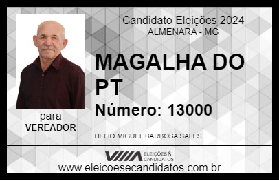 Candidato MAGALHA DO PT 2024 - ALMENARA - Eleições