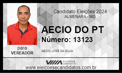 Candidato AECIO DO PT 2024 - ALMENARA - Eleições