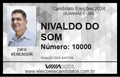 Candidato NIVALDO DO SOM 2024 - GUANHÃES - Eleições