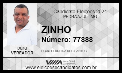 Candidato ZINHO 2024 - PEDRA AZUL - Eleições